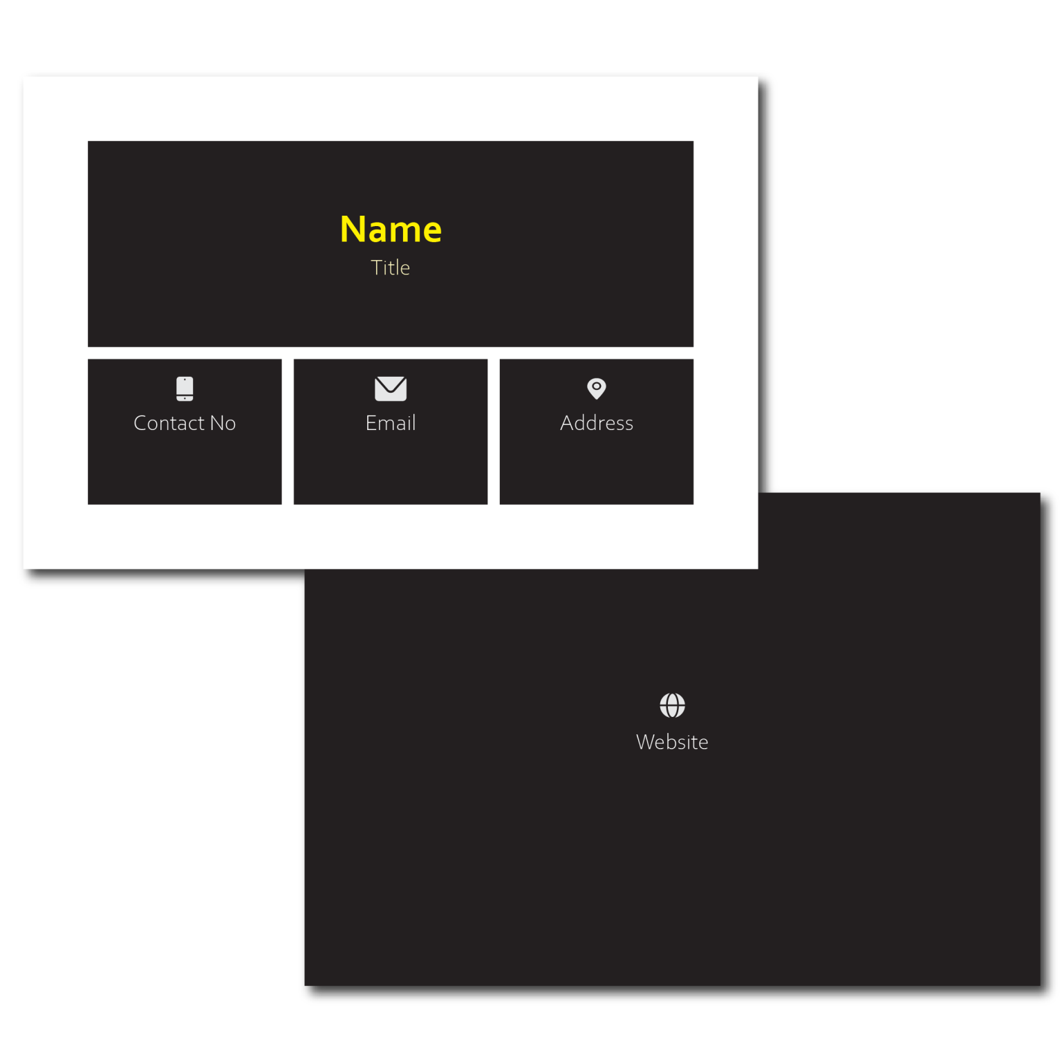 Premium Touch Template 3 Front & Back Optima