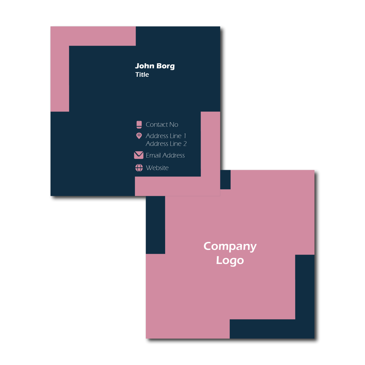 Square Template 3 Front & Back Optima