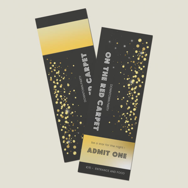 Event Tickets Double Sided
