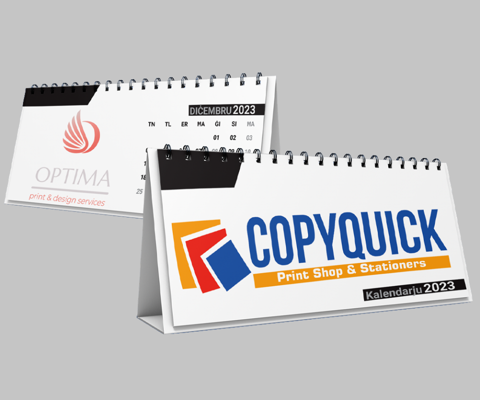 Personalised Desk Calendar Optima